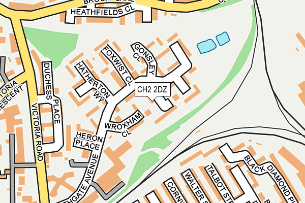 CH2 2DZ map - OS OpenMap – Local (Ordnance Survey)