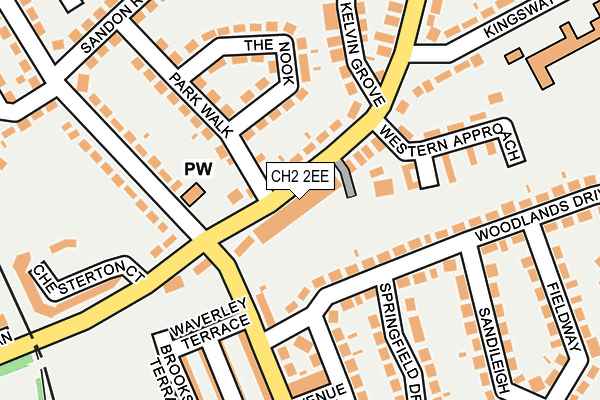 CH2 2EE map - OS OpenMap – Local (Ordnance Survey)