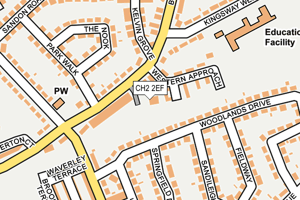 CH2 2EF map - OS OpenMap – Local (Ordnance Survey)