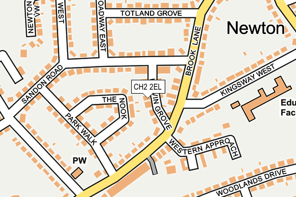 CH2 2EL map - OS OpenMap – Local (Ordnance Survey)