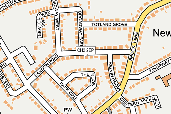 CH2 2EP map - OS OpenMap – Local (Ordnance Survey)