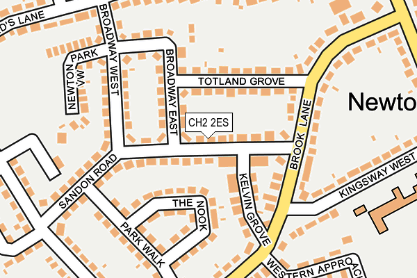 CH2 2ES map - OS OpenMap – Local (Ordnance Survey)