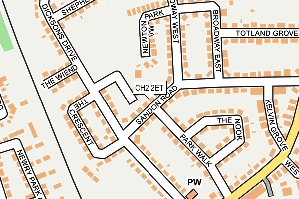 CH2 2ET map - OS OpenMap – Local (Ordnance Survey)