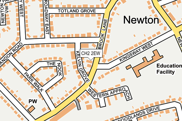 CH2 2EW map - OS OpenMap – Local (Ordnance Survey)