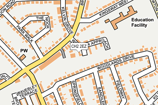 CH2 2EZ map - OS OpenMap – Local (Ordnance Survey)