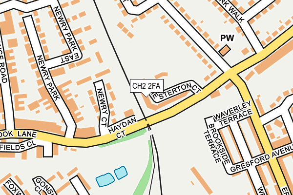 CH2 2FA map - OS OpenMap – Local (Ordnance Survey)