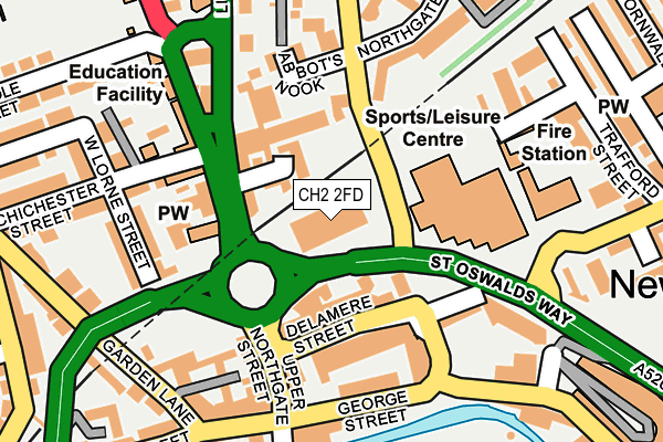 CH2 2FD map - OS OpenMap – Local (Ordnance Survey)