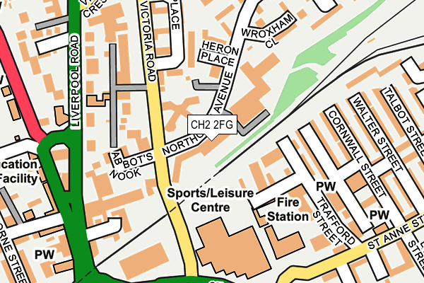 CH2 2FG map - OS OpenMap – Local (Ordnance Survey)