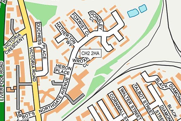 CH2 2HA map - OS OpenMap – Local (Ordnance Survey)