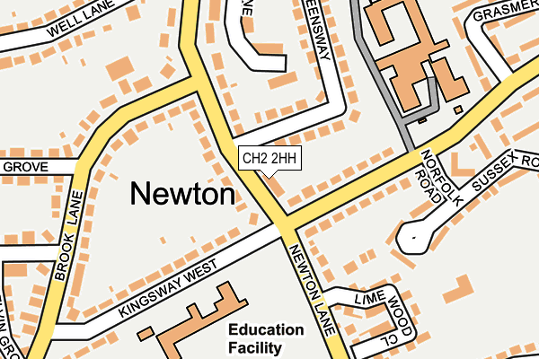 CH2 2HH map - OS OpenMap – Local (Ordnance Survey)