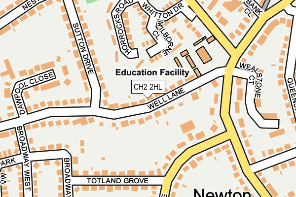 CH2 2HL map - OS OpenMap – Local (Ordnance Survey)