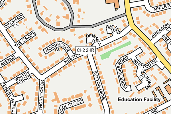 CH2 2HR map - OS OpenMap – Local (Ordnance Survey)