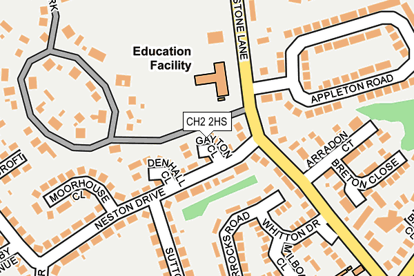 CH2 2HS map - OS OpenMap – Local (Ordnance Survey)