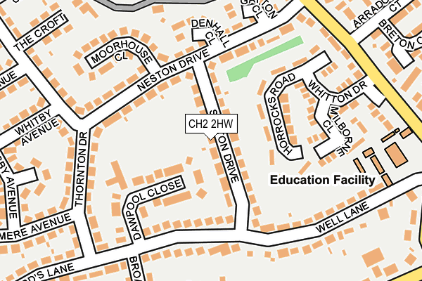CH2 2HW map - OS OpenMap – Local (Ordnance Survey)