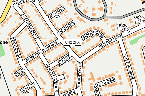 CH2 2HX map - OS OpenMap – Local (Ordnance Survey)