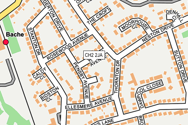 CH2 2JA map - OS OpenMap – Local (Ordnance Survey)