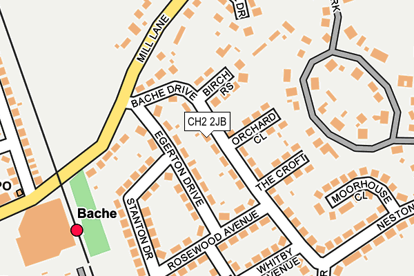 CH2 2JB map - OS OpenMap – Local (Ordnance Survey)
