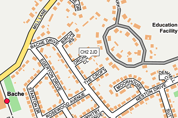 CH2 2JD map - OS OpenMap – Local (Ordnance Survey)