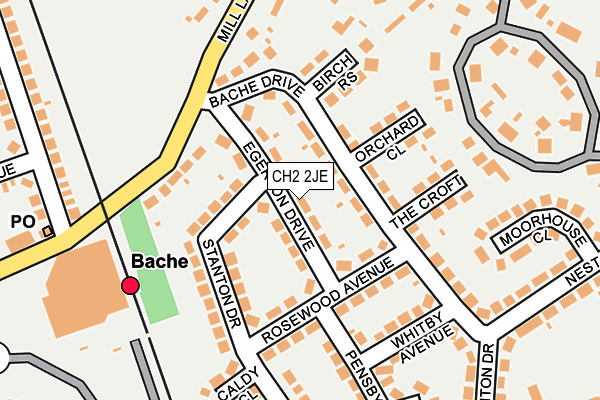 CH2 2JE map - OS OpenMap – Local (Ordnance Survey)