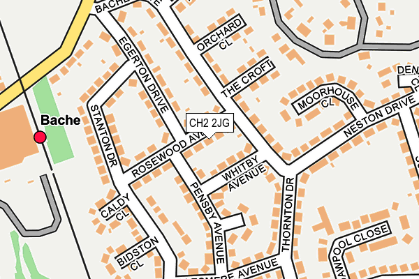 CH2 2JG map - OS OpenMap – Local (Ordnance Survey)