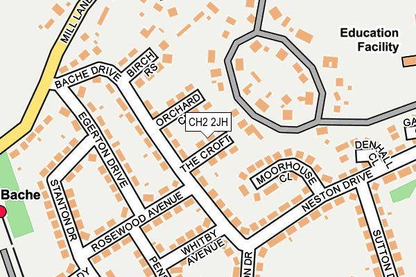 CH2 2JH map - OS OpenMap – Local (Ordnance Survey)