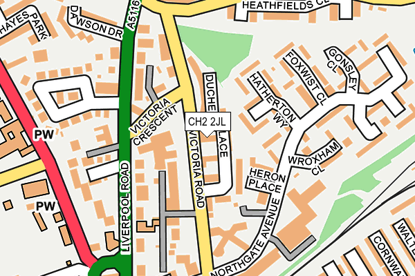 CH2 2JL map - OS OpenMap – Local (Ordnance Survey)