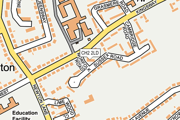 CH2 2LD map - OS OpenMap – Local (Ordnance Survey)