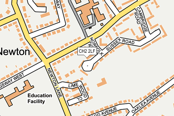 CH2 2LF map - OS OpenMap – Local (Ordnance Survey)