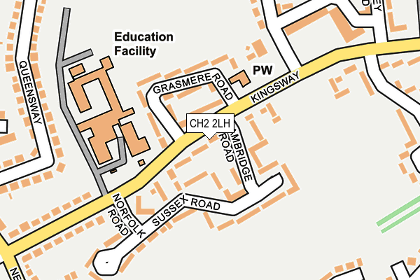 CH2 2LH map - OS OpenMap – Local (Ordnance Survey)