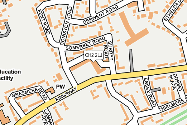 CH2 2LJ map - OS OpenMap – Local (Ordnance Survey)