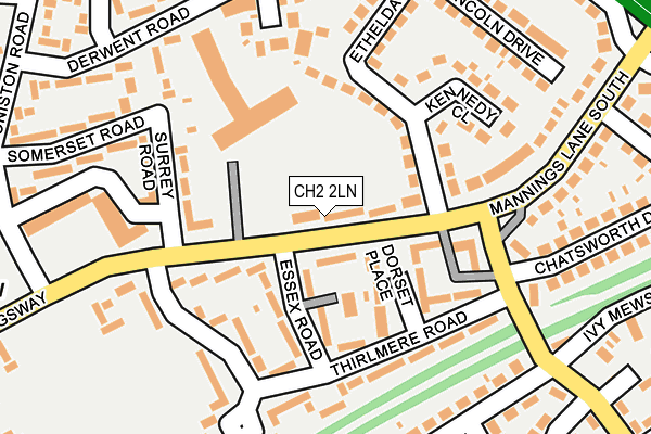 CH2 2LN map - OS OpenMap – Local (Ordnance Survey)