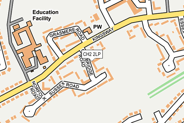 CH2 2LP map - OS OpenMap – Local (Ordnance Survey)