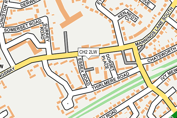 CH2 2LW map - OS OpenMap – Local (Ordnance Survey)