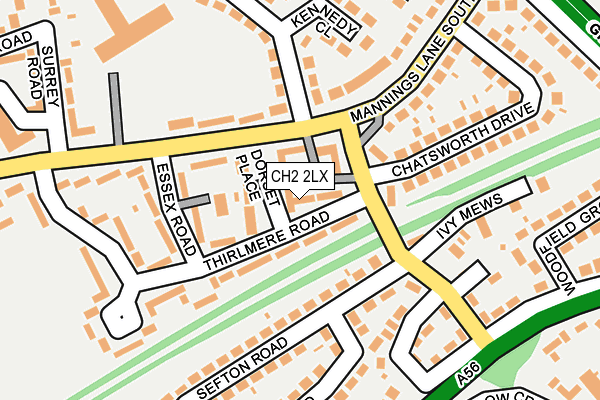 CH2 2LX map - OS OpenMap – Local (Ordnance Survey)
