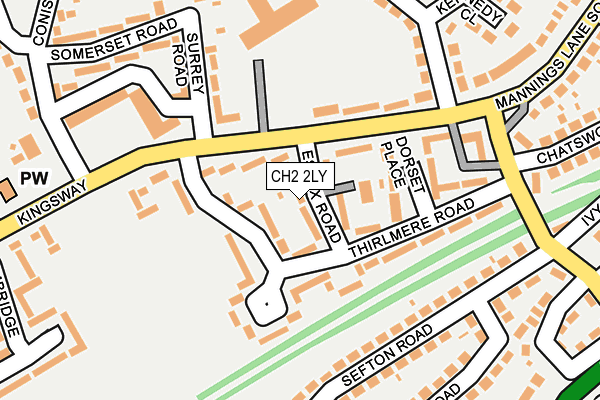 CH2 2LY map - OS OpenMap – Local (Ordnance Survey)