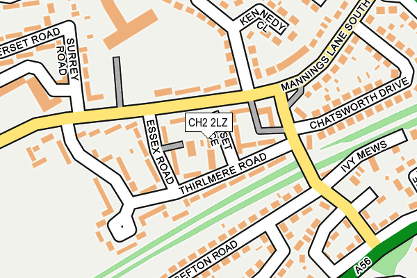 CH2 2LZ map - OS OpenMap – Local (Ordnance Survey)
