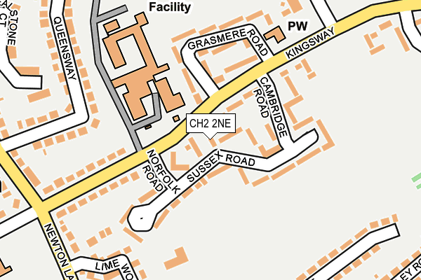 CH2 2NE map - OS OpenMap – Local (Ordnance Survey)