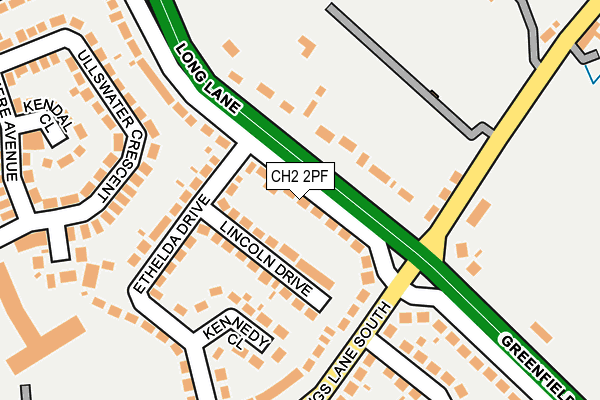 CH2 2PF map - OS OpenMap – Local (Ordnance Survey)