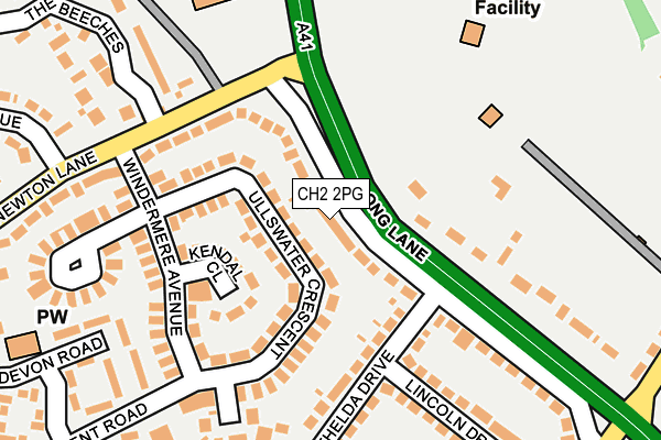 CH2 2PG map - OS OpenMap – Local (Ordnance Survey)