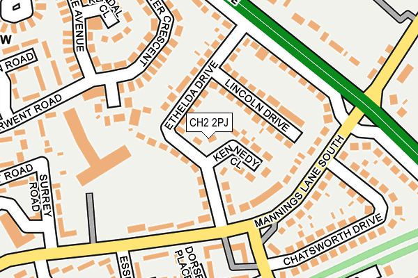 CH2 2PJ map - OS OpenMap – Local (Ordnance Survey)