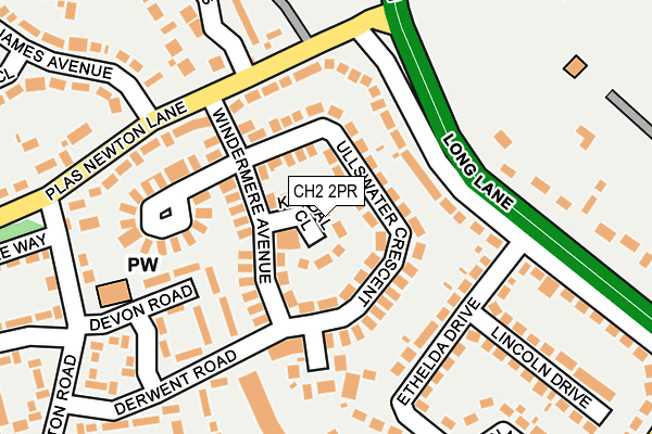 CH2 2PR map - OS OpenMap – Local (Ordnance Survey)