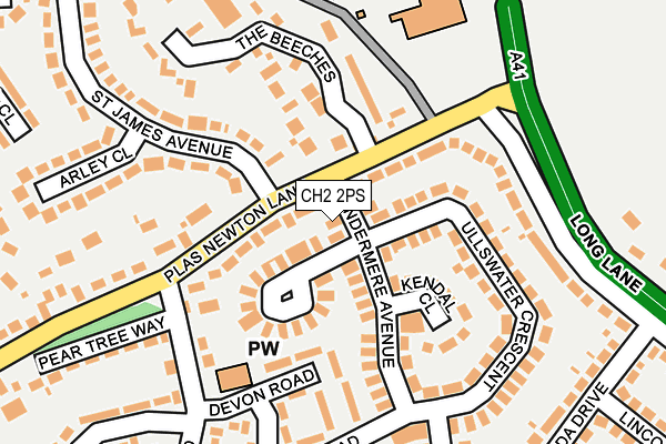 CH2 2PS map - OS OpenMap – Local (Ordnance Survey)