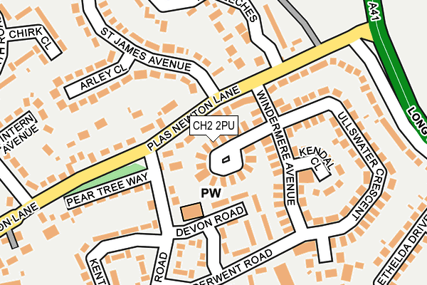 CH2 2PU map - OS OpenMap – Local (Ordnance Survey)