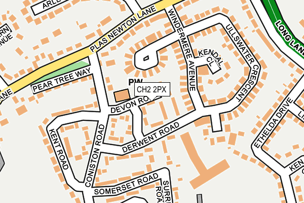 CH2 2PX map - OS OpenMap – Local (Ordnance Survey)