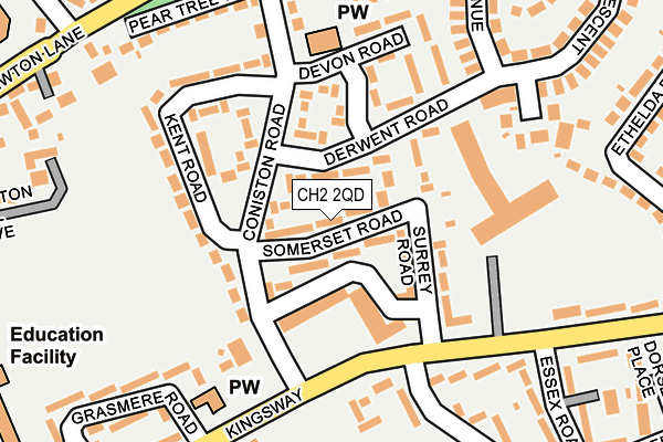 CH2 2QD map - OS OpenMap – Local (Ordnance Survey)