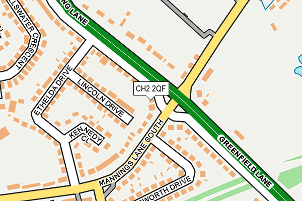 CH2 2QF map - OS OpenMap – Local (Ordnance Survey)