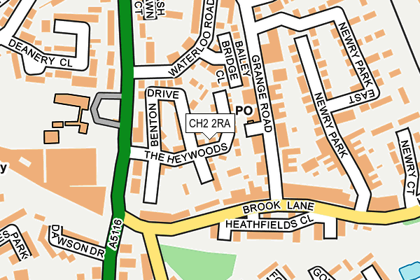 CH2 2RA map - OS OpenMap – Local (Ordnance Survey)