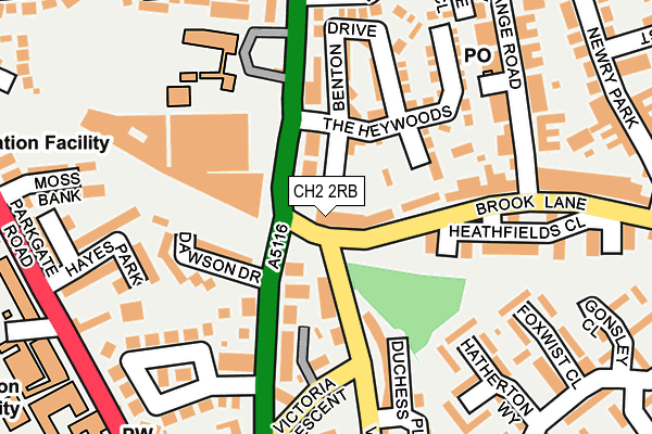 CH2 2RB map - OS OpenMap – Local (Ordnance Survey)