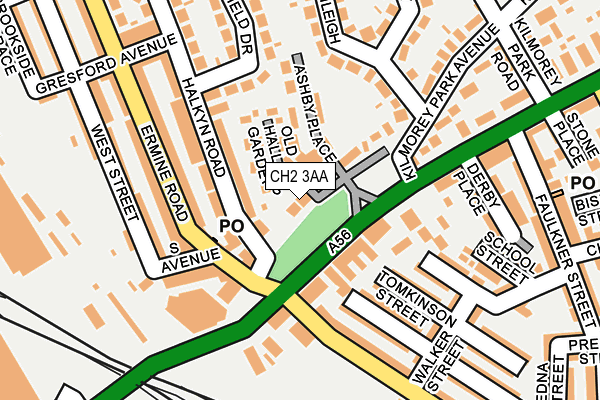 CH2 3AA map - OS OpenMap – Local (Ordnance Survey)