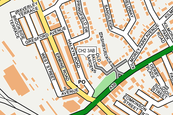 CH2 3AB map - OS OpenMap – Local (Ordnance Survey)